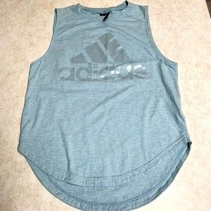 Light blue adidas tank top